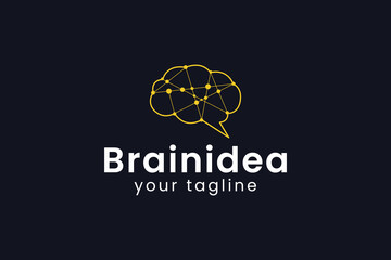 brain logo vector icon illustration