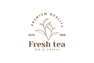 fresh tea logo vector icon illustration