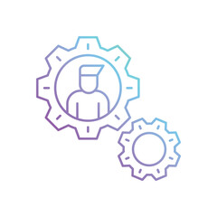 Obraz premium Line gradient Business Managemant vector icon