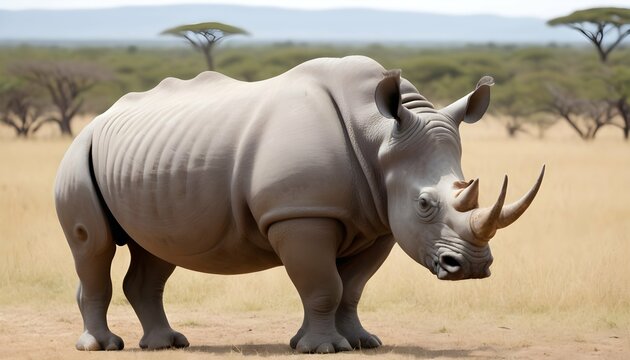 A Rhinoceros In A Safari Setting Upscaled 14 2
