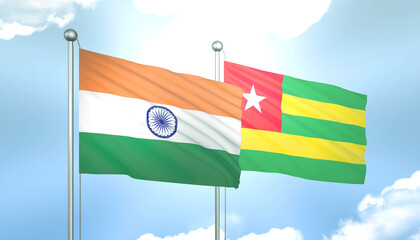 India and Togo Flag Together A Concept of Relations