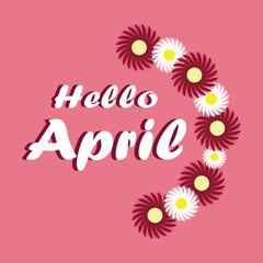 Hello April vector background eps10