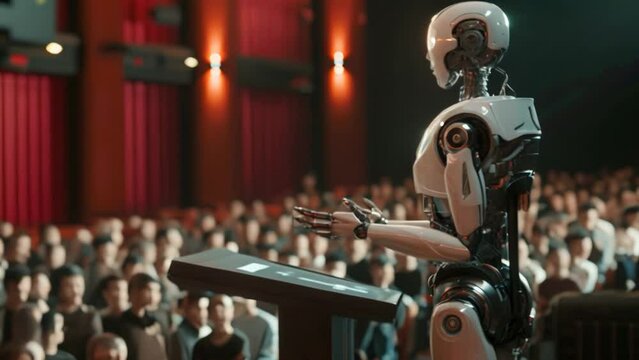 Artificial Intelligence Speaker Captivates the Masses. Generative ai