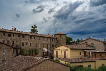 Fototapeta na wymiar Petrignano, historic town near Assisi, Umbria, Italy