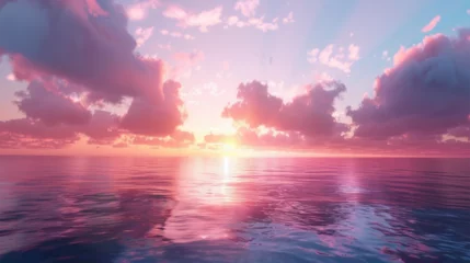 Selbstklebende Fototapeten Beautiful sky with sunset over the sea © ananda