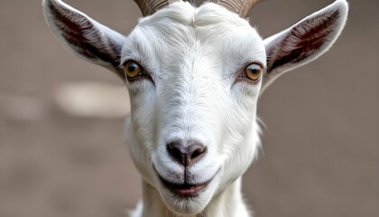 A Goat With Its Eyes Wide Startled By A Sudden No Upscaled