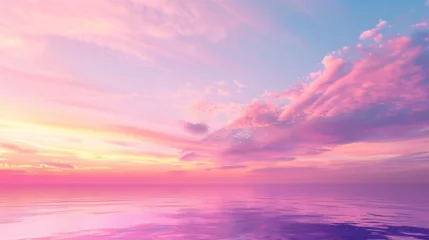 Fototapeten Beautiful sky with sunset over the sea © ananda