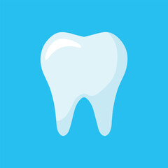Tooth icon dentist flat vector sign symbol vector illustration