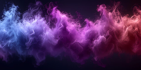Abstract Background Of Neon Cloud And Glowing Lines - A Purple And Pink Smoke - 763203578