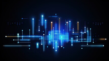 Fototapeta premium glowing business chart consisting of arrows up