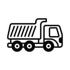 Dump Truck icon editable stock vector illustration