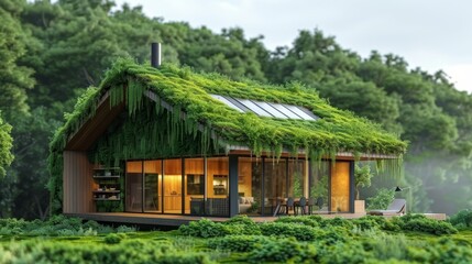 Fototapeta na wymiar Eco-Friendly Electricity Home Concept