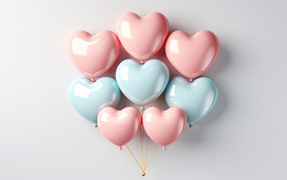 a bunch of balloons in the shape of a heart