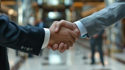 Arab and European Businessmen Handshake