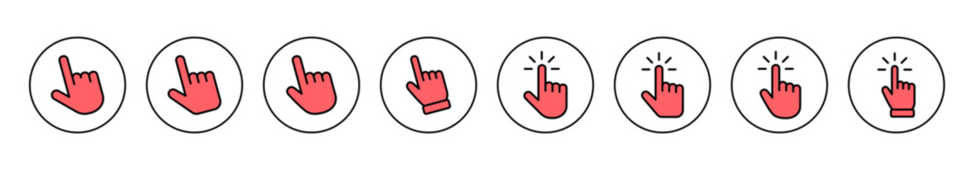 Hand cursor icon vector illustration. cursor sign and symbol. hand cursor icon clik