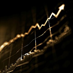 Close Up of a Stock Chart on a Wall