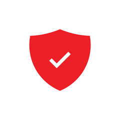 Shield Icon Protection Symbol with Checkmark Security and Safety Concept