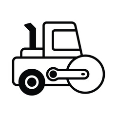 Road Roller icon editable stock vector illustration