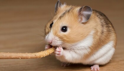 A Hamster Gnawing On A Chew Stick To Trim Its Teet Upscaled 7