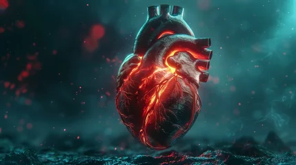 Fotobehang Futuristic Human Heart Illustration © Custom Media