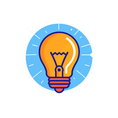 slim line icon of business management light bulb