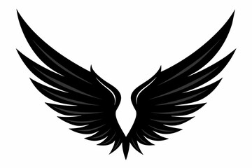 Wings silhouette of vector illustration 