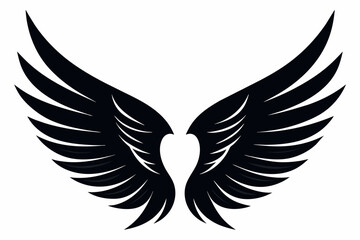 Wings silhouette of vector illustration 