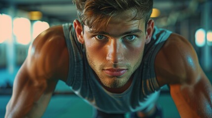 Fitness Trainer Showing Exercise