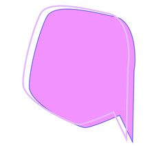 Speech Bubble Icon. Simple Message Text Box Element Doodle Symbol. SVG Dialog Chat Tolk Cloud Shape. 