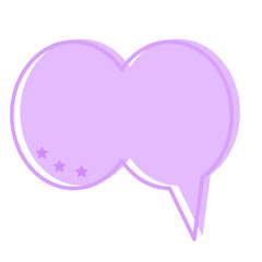 Speech Bubble Icon. Simple Message Text Box Element Doodle Symbol. SVG Dialog Chat Tolk Cloud Shape. 