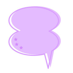 Speech Bubble Icon. Simple Message Text Box Element Doodle Symbol. SVG Dialog Chat Tolk Cloud Shape. 