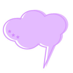 Speech Bubble Icon. Simple Message Text Box Element Doodle Symbol. SVG Dialog Chat Tolk Cloud Shape. 