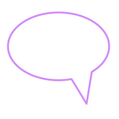Speech Bubble Icon. Simple Message Text Box Element Doodle Symbol. SVG Dialog Chat Tolk Cloud Shape. 