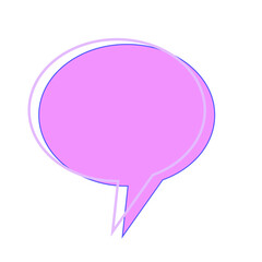 Speech Bubble Icon. Simple Message Text Box Element Doodle Symbol. SVG Dialog Chat Tolk Cloud Shape. 