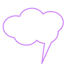 Speech Bubble Icon. Simple Message Text Box Element Doodle Symbol. SVG Dialog Chat Tolk Cloud Shape. 