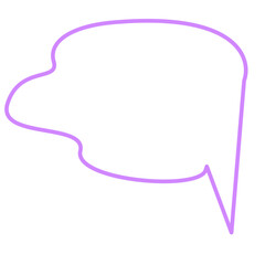 Speech Bubble Icon. Simple Message Text Box Element Doodle Symbol. SVG Dialog Chat Tolk Cloud Shape. 