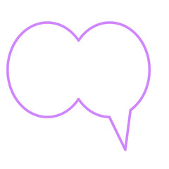 Speech Bubble Icon. Simple Message Text Box Element Doodle Symbol. SVG Dialog Chat Tolk Cloud Shape. 