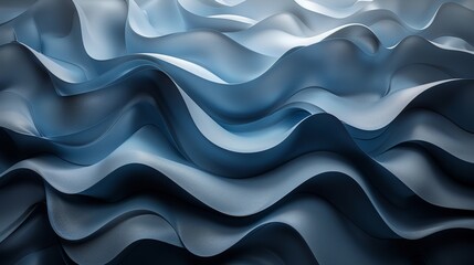 Obraz premium Abstract Blue and White Wavy Background
