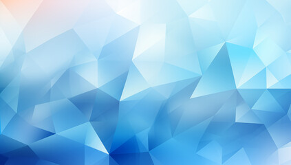 Abstract Blue Polygonal Geometric Background with Gradient Tones - obrazy, fototapety, plakaty