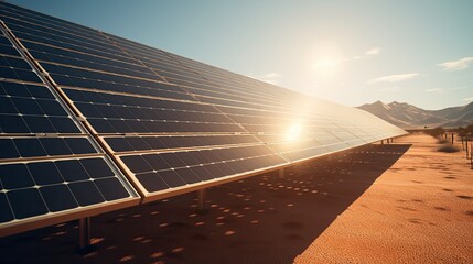 solar panels system for renewable energy - obrazy, fototapety, plakaty