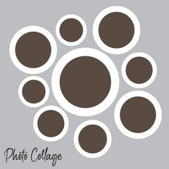 9 photo collage template. vector illustration, new collections