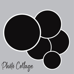 5 photo collage template. vector illustration, new collections