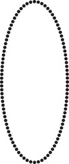Oval frame dots black. Design element