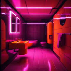  Bathtub with Neon Lights
