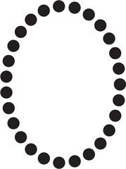 Oval frame dots black. Design element