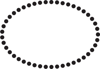 Oval frame dots black. Design element