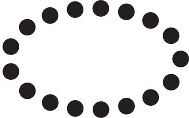 Oval frame dots black. Design element