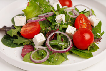 salad with cheese and tomatoes