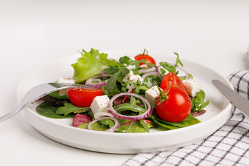 salad with tomatoes and feta