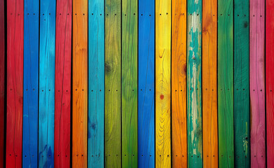 Multi-colored vertical slats - obrazy, fototapety, plakaty